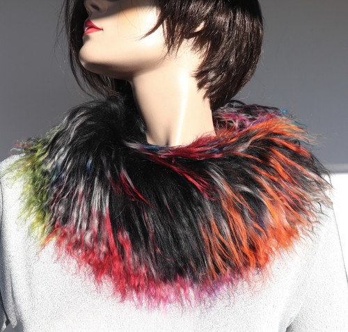 Pelz schal tibetlamm boa loop - schal,