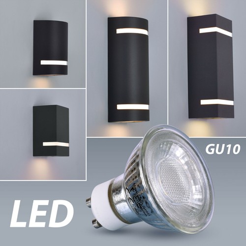 Gu10 außenleuchte ip44 alu - gu10,