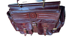 HENRY Reisetasche Leder bordeaux 60 cm Vintage Stil Weekender Duffle Bag
