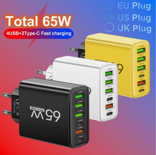 65w usb ladegerät ports - usb-c,