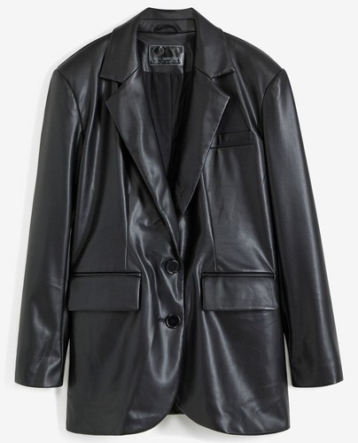 Lederimitat blazer 38 - lederimitat,