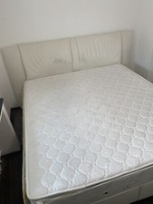 Schlafzimmer Boxspringbett 180x200 mit matratze gebraucht Bett Weiß - Beige