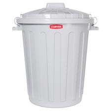 Curver Futtertonne hellgrau mit Deckel für Trockenfutter Katzen Hunde