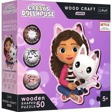 Trefl Holz Puzzle Junior - Gabbys Dollhouse Kinderpuzzle Kinder 50 Teile Netflix