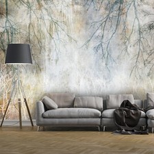 Fototapete zweige baum beton - fototapete,