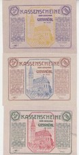 3 Banknoten Notgeld Gemeinde
