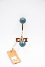  Garderobenhaken Haken Kleiderhaken RETRO grau Keramik Vegan Landhausstil 