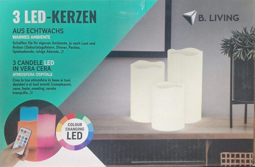 Echtwachskerzen 3er set - echtwachskerzen,