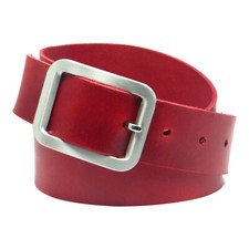 Ledergürtel 4 cm breit rot