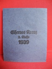 100 % Original Orden Verleihungstüte Eisernes Kreuz 2. Klasse iron cross- EK 2