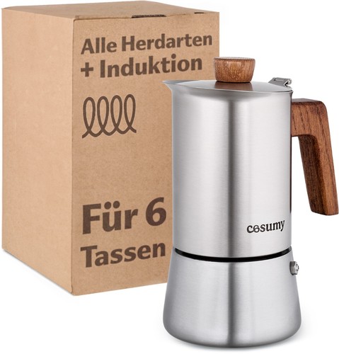 Espressokocher 300ml holz - espressokocher,
