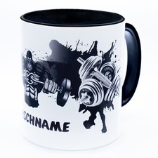 Bodybuilder Tasse mit Namen
