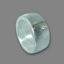 10 mm breiter Silberring mit