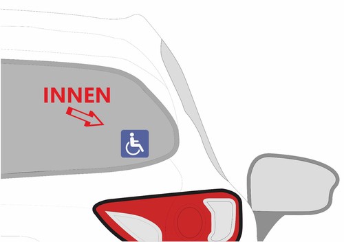 Rollstuhl hinweis aufkleber - rollstuhl,