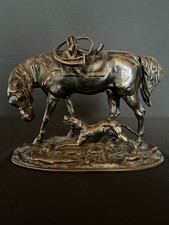 Antik Bronzefigur Pferd mit