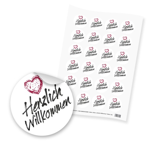 Itenga 24x sticker herzlich - itenga, "herzlich
