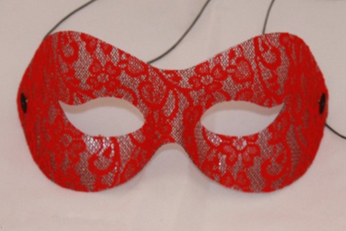 Maskenball maske rot spitze - maske,