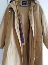 Mantel ZARA XS Braun Oversize Kapuze Sehr Guter Gebrauchter Zustand