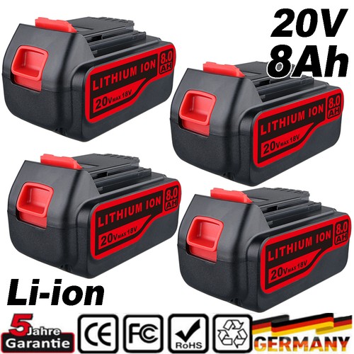 20v max 0ah - 8,0ah, lithium