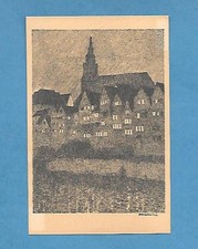 Tübingen 1925 AK "Stiftskirche über der Neckarseite bei Nacht" von O. Ubbelohde