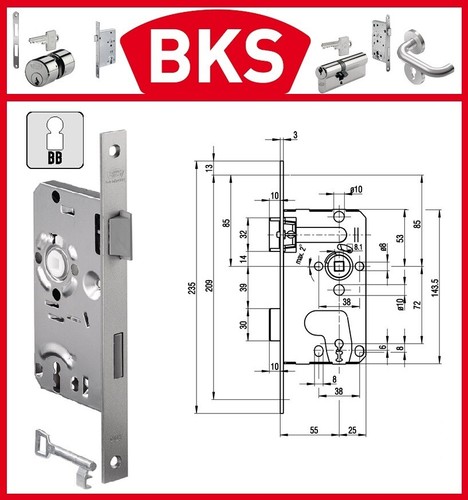 Bks zimmertür einsteckschloss - bks,