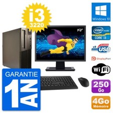 PC LENOVO M82 SFF Bildschirm 19 " Intel i3-3220 RAM 4Go Scheibe 250Go Windows 10