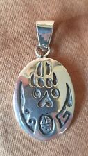 Nava- Hopi Kettenanhänger, "Wolf Tatze", poliert, Indianerschmuck, 925%