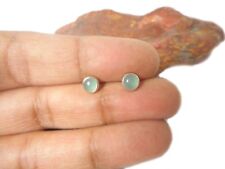 AQUAMARIN Sterling Silber 925 Edelstein Ohrringe Ohrstecker -  5 mm