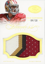 2014 Panini Flawless - Colin Kaepernick - Patches Emerald Set - Gold 4/10 - #39