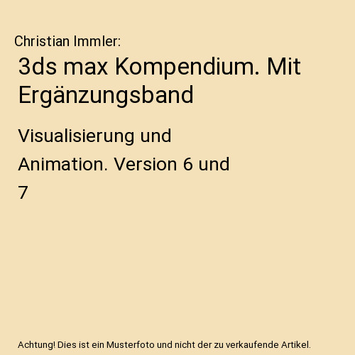 3ds max kompendium - max, mit