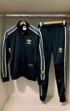 Adidas Originals Chile 20 Full Trainingsanzug Schwarz Herren Größe M Tuta Nera Uomo Vintage