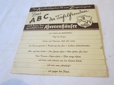 Karte Brauerei-Gaststätten Herrenhäuser, 50er Jahre