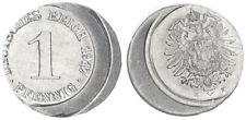Kaiserreich 1 Pfennig 1917 E Fehlprägung ca. 25% dezentriert J.300 vz-st 104832