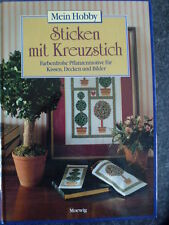 Sticken mit Kreuzstich Pflanzenmotive 1994  - Moewig Verlag