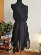 Damen Glamorous Kleid Abend Cocktail Mesh Schwarz Vokuhila M 38 Leicht schick