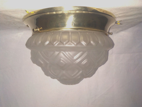 Old ceiling lamp brass - old,