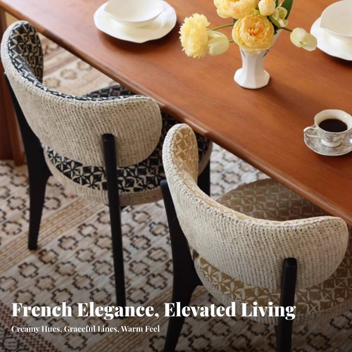 Cane rear side chair - rear,