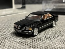 Mercedes-Benz 500 SEC C126 Schwarz 1:64 Modellauto Diecast Ähnl Kyosho