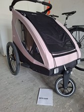 Hauck Fahrradkinderanhänger 2in1 Bike Trailer und Buggy Dryk Duo, rose