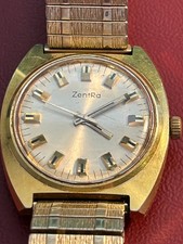 Zentra Armbanduhr mech. Handaufzug Gold Fixo Flex Band 39x40mm