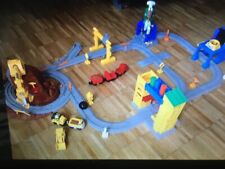 Geotrax Eisenbahn Baustelle mit Schienen Bergwerk, Betonwerk Etc s. Foto