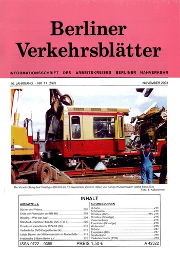Berliner verkehrsblätter heft - berliner,