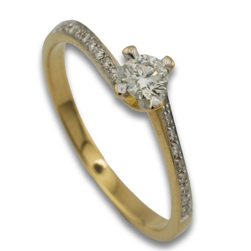 Funkelnder gold ring 875 - gold,