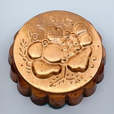 Kupfer Kuchen Backform - Obst Deko Vintage - ca. 19,5cm