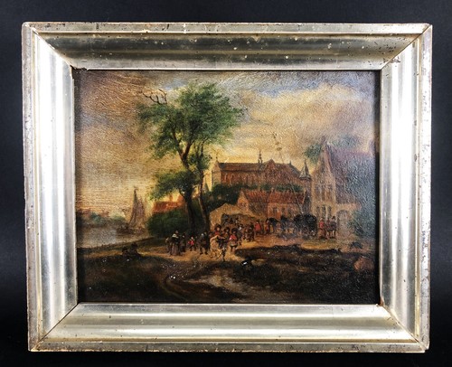Barockes gemälde auf blech - barockes,
