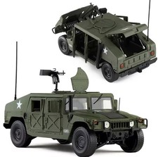 1:18 Military Humvee Modellauto Sammlerstück Metall  Türen beweglich Army Grün