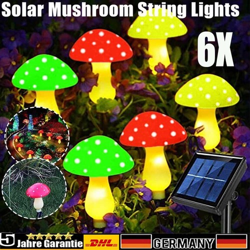 Solar led lichterketten - lichterketten, pilz