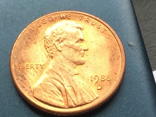 1988d denver mint one cent - mint,