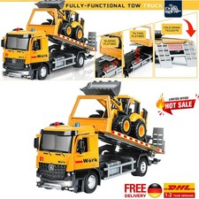 Abschleppwagen Spielzeug Großer Transporter LKW Lastwagen mit Licht Sound Kinder