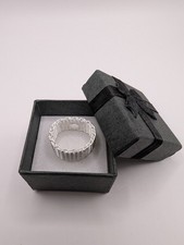 ?Damen Ring aus 925 Sterling echt Silber Ketten-Mesh Design Gr. 54 Neu! ?